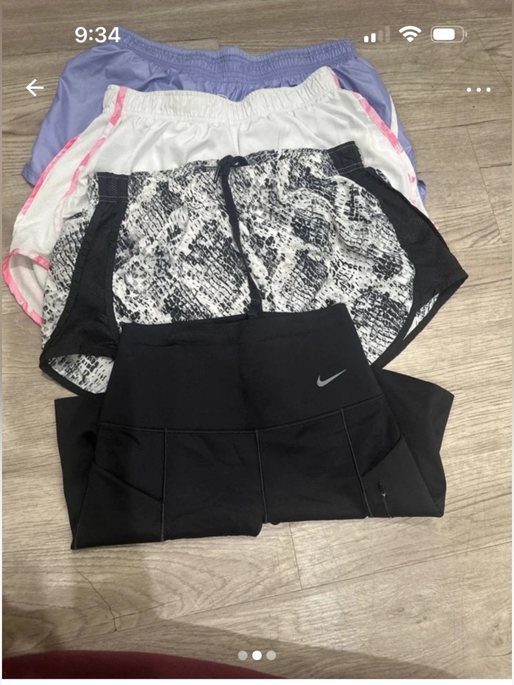 Nike Girls' Shorts & Leggings Set - Black, White, Lavender, Pink